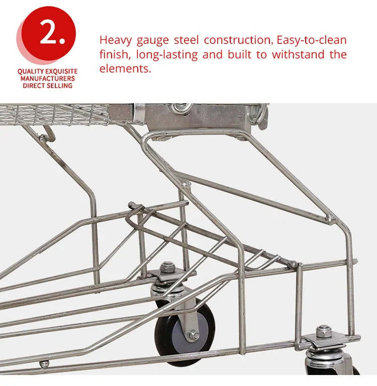 Asian Style 60L Supermarket Grocery Shopping Trolley Cart