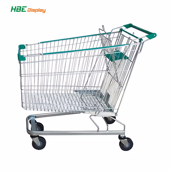 Metal Grocery Cart Supermarket Shopping Trolley for Sale